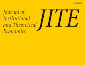 Okładka czasopisma Journal of Institutional and Theoretical Economics