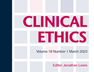 okładka czasopisma Clinical Ethics